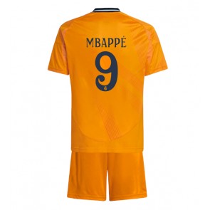 Real Madrid Kylian Mbappe #9 Gostujuci Dres za Dječji 2024-25 Kratak Rukavima (+ kratke hlače)